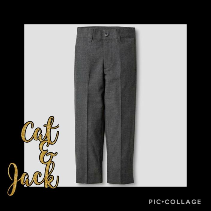 Boy's Cat & Jack Gray Dress Pants with Adjustable Waistband size 6 NWOT