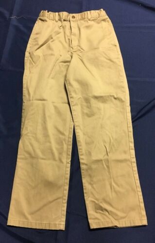 George Boys Khaki Tan Pants Size 18 Flat Front Adjustable School Uniforms