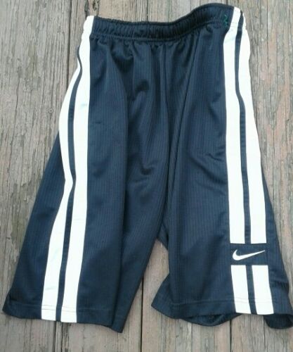 Nike Athletic Basketbsll Shorts (Size Youth Large) BLACK & WHITE LIGHTWEIGHT