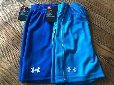 NWT's!!! Boy's UNDER ARMOUR Blue + Light Blue Athletic Shorts - Size 4