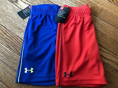 NWT's!!! Boy's UNDER ARMOUR Blue + Red Athletic Shorts - Size 5
