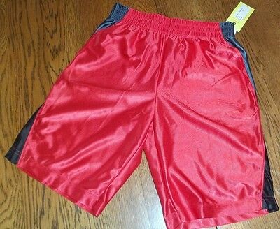 Boys 8 Husky Athletic Shorts Xersion Red Black Gray nwt