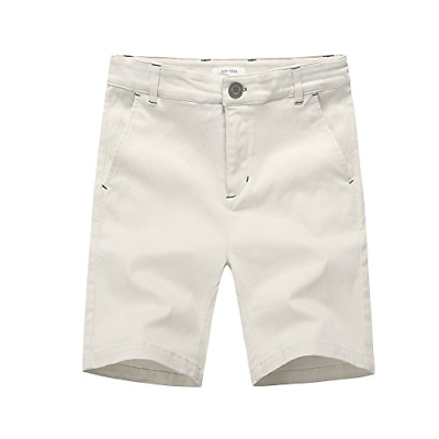 KID1234 Boys Shorts - Flat Front Shorts with Adjustable Waist,Chino Shorts for