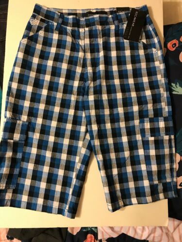 Boys ROCAWEAR Cargo Shorts, 16, Multi-color, Plaid, 100% Cotton NWT