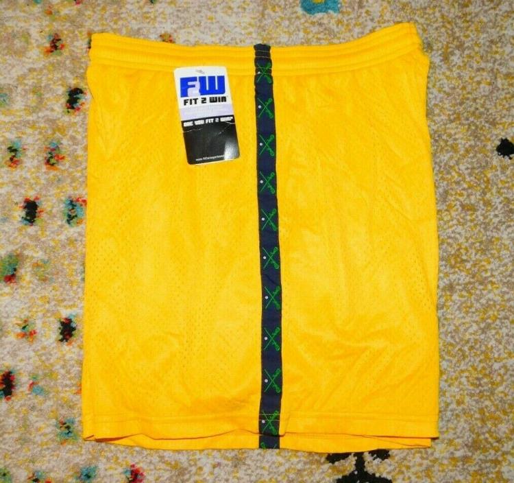 F2W Micro Mesh nylon women's Athletic Shorts yellow size XL -NWT