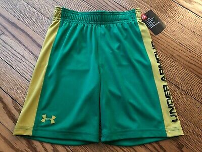 NWT's!!! Boy's UNDER ARMOUR Gold/Green Athletic Shorts - Size 5