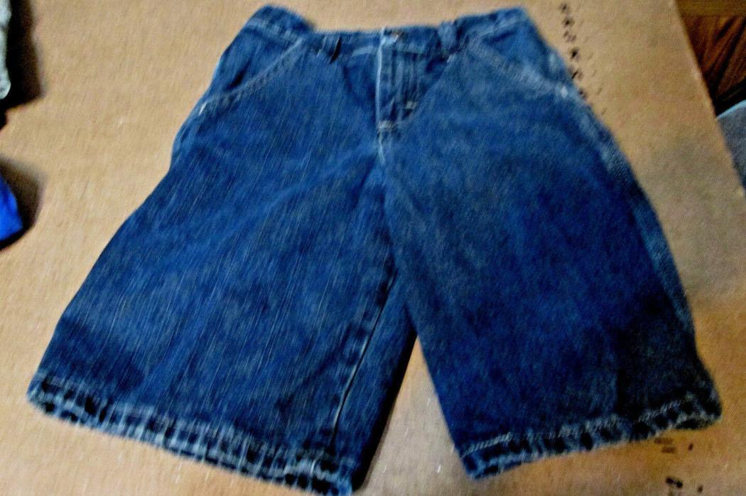 Wrangler Jeans Co. Boys Denim Carpenter Shorts Size 8 6 Pockets Belt Loops.....Y