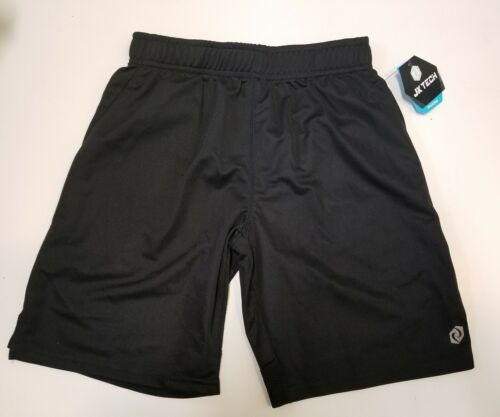 NWT JK Tech Boy's Medium Black Elastic Waist w/drawstrings Basketball Shorts