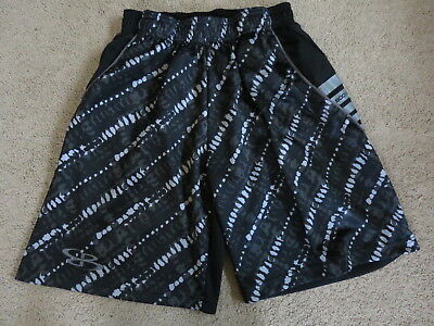 SUPER Boombah black & gray loose-fit athletic shorts w/ pockets - youth med