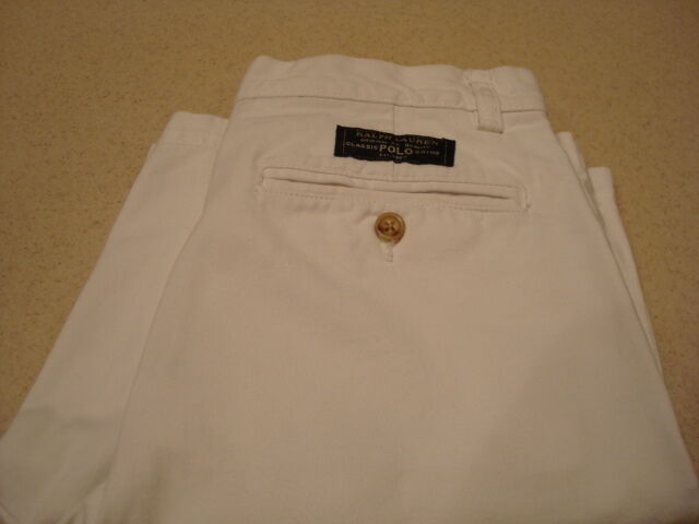 Polo Ralph Lauren Solid White Classic Chino Shorts Sz. 12  Excellent