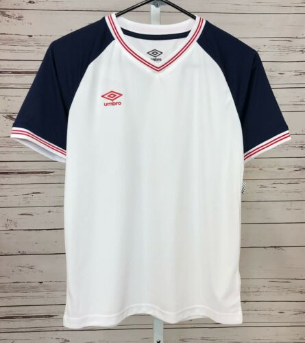 NWT Boys Umbro Shirt Size XL 16-18 White VNeck Soccer