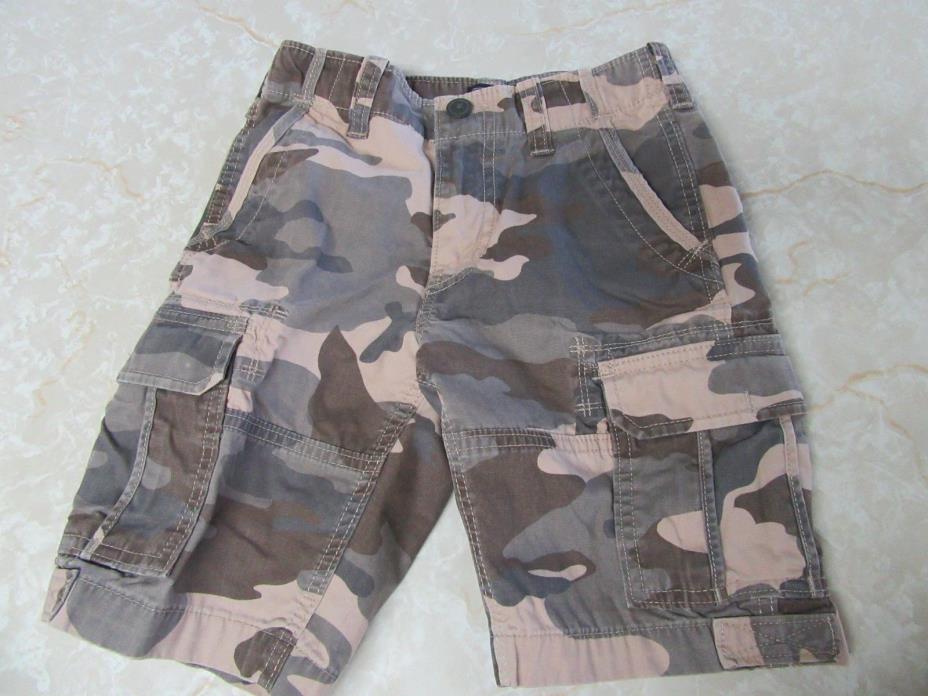 Gap Kids Camo Cargo Shorts Sz 7 Camouflage Adjustable Waist Boys Summer Spring