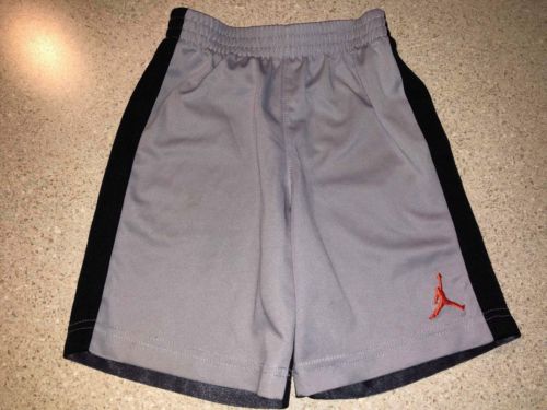 Nike Jordan Brand Boys Size 6 Gray/black/orange Athletic Shorts