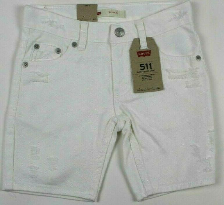 NWT Levi's Little Boys 511 Slim Cut -Off White Shorts Reg 5
