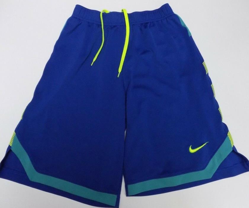 Boys Nike Dri-fit Basketball Shorts Medium Blue Multi Color