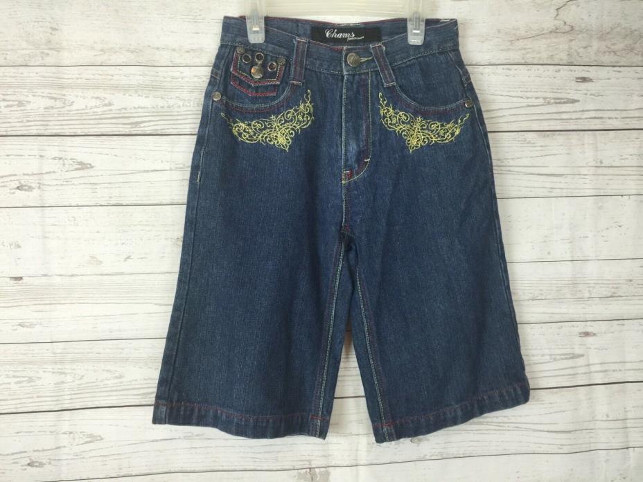 CHAMS PREMIUM Boy's Embroidered Design Jean Shorts - Size 10