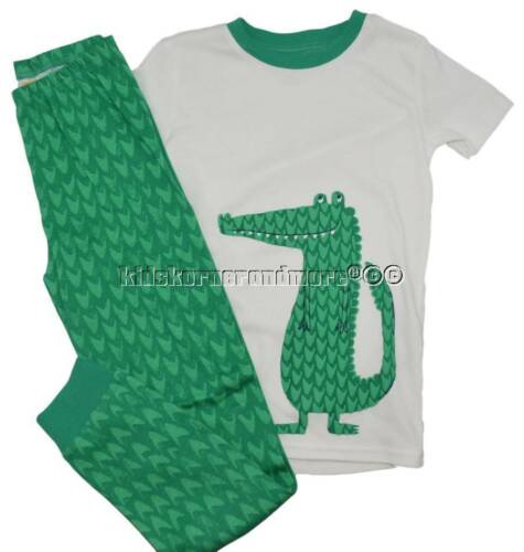 Gymboree Boys Gymmies 10 Green Alligator Set Pajamas PJs