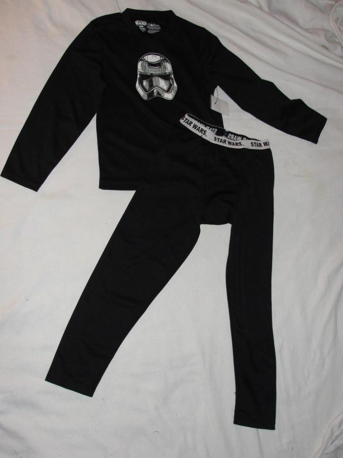 Boy's SZ 6 STAR WARS DARTH VADER  2 pc black pajama pant set long sleeve top