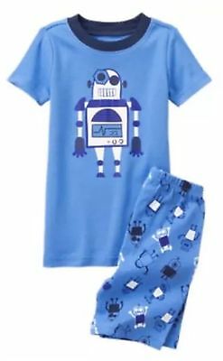 Gymboree Boys Gymmies 10 Blue Robot Pajamas PJs Summer