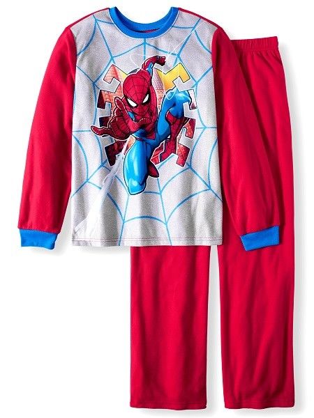 NWT Boy's Sz 4 - 5 Spiderman Flannel Pajamas NEW