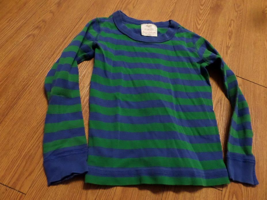 euc-Hanna Andersson ~ Boy's Size 5 (110 cm) PJ long sleeve top green-blue stripe
