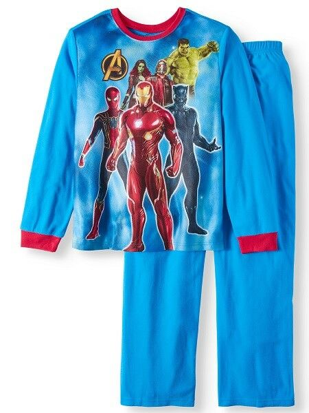 NWT Boy's Sz 4 - 5 Avengers Infinity War Flannel Pajamas NEW