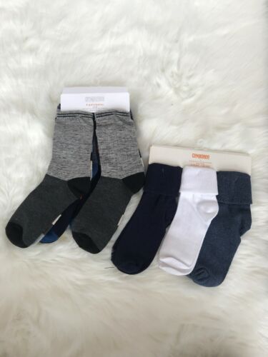 NEW GYMBOREE Boys Socks 9 pairs sz 7-8 Med Shoe Sz 13-2 Multicolor Free Shipp