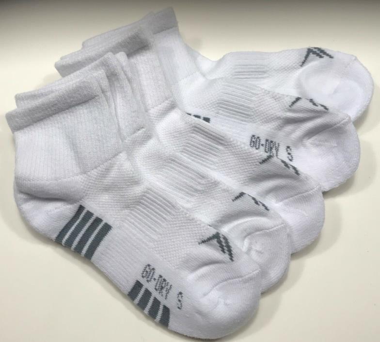 Go-Dry Quarter Crew Socks 5 Pairs for Boys Size Small