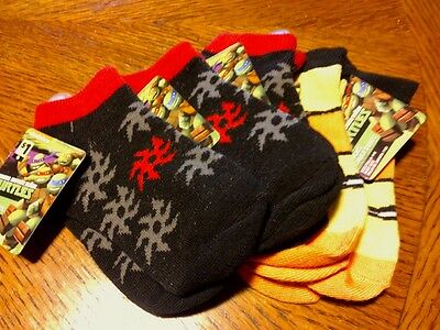 Toddler Socks Size 4-6 Teenage Mutant Ninja Turtles NEW  5 Pairs