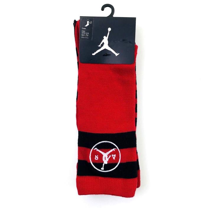 Nike Jordan Jumpman Socks Set Size Medium Boys Red Black Crew