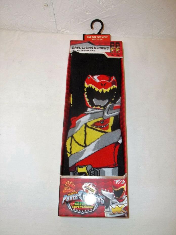 Power Rangers Dino Super Charge Slipper Socks-6-8.5-Child