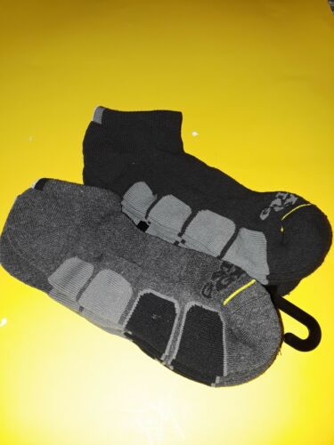 Golds Gym Youth Socks 6 Pair Gray Black Moisture Wick Thick Cushioned