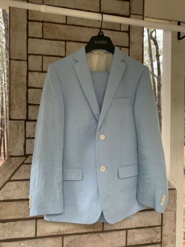 Polo by Ralph Lauren Boy's Small Blue  Long Sleeve Suit Jacket/Coat/Blazer 16R