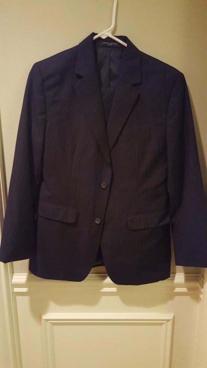 Boys Black HART SCHAFFNER MARX Italian Suit w/2 Shirts, Belt & Tie -- Sharp!!