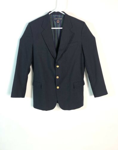 Tommy Hilfiger Youth Three Button Wool Blazer Blue Size 20R