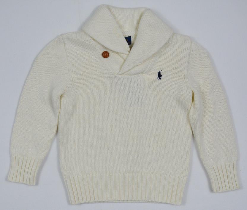 Polo Ralph Lauren #7228 NEW Boys' Size 4 Shawl Neck Pullover Sweater MSRP $59.50