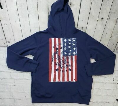 Polo By Ralph Lauren American Flag Sweater Pullover Hoodie Boy's Size XL 18-20