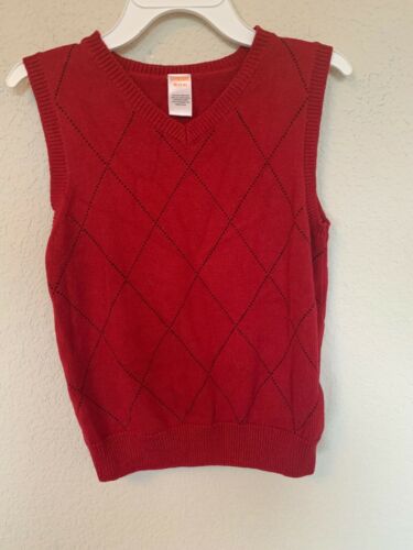 Gymboree Boys Red Sweater Vest Size Medium (7-8)
