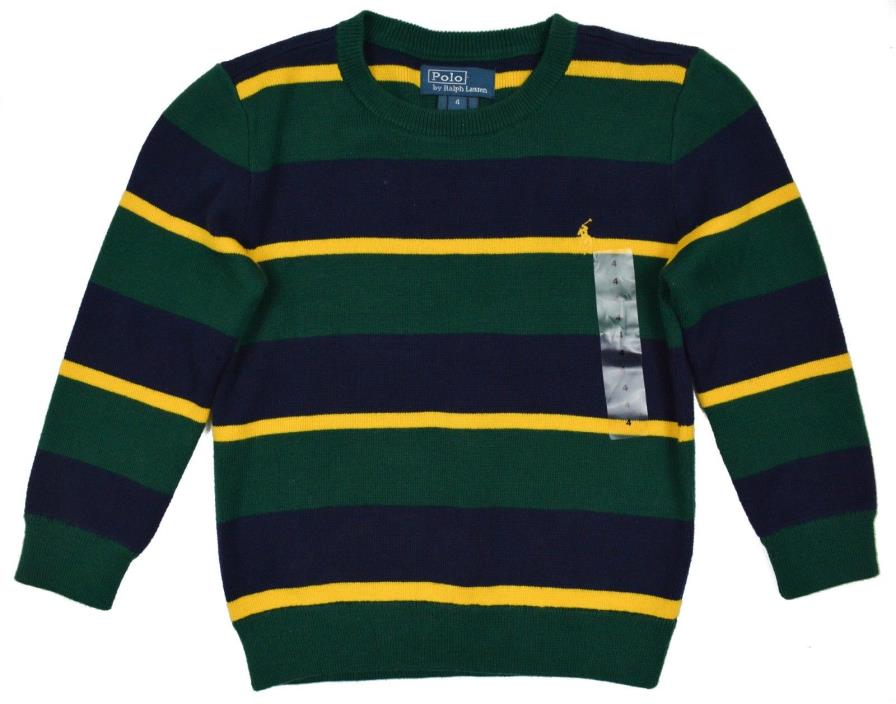 Polo by Ralph Lauren #7235 NEW Boys Size 4 Multi-Colored Pullover Sweater $49.50