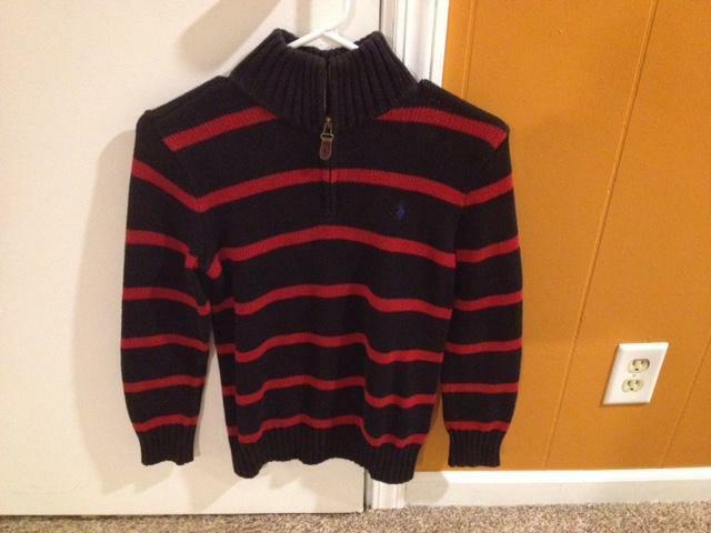 Boys Size Medium 10-12 Polo Ralph Lauren 1/2 Zip Pullover Sweater