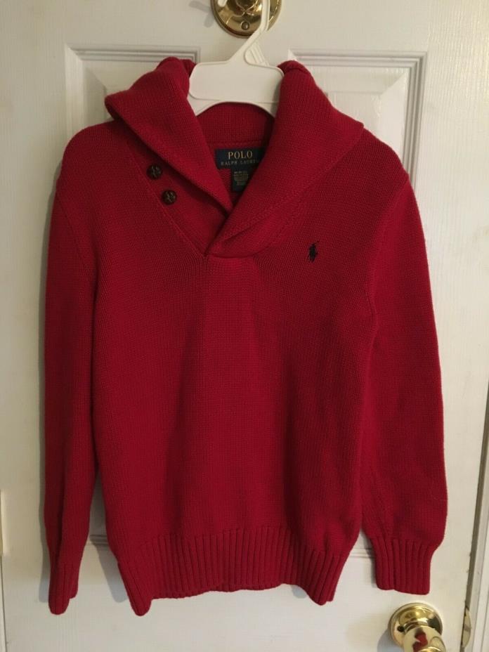 POLO RALPH LAUREN Boys Sweater 100% Cotton M(10-12) Kids Pullover great cond.