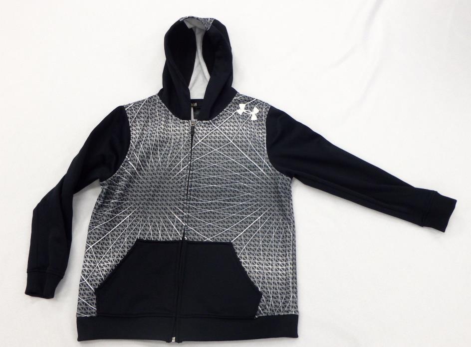 Youth large Under Armour black shatter fleece lined hooded sweatshirt hoodie