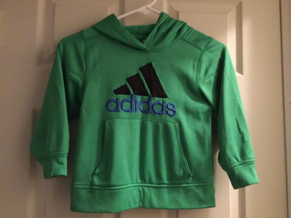 Adidas Kelly Green Sweatshirt Pullover Hoodie Youth Boy's Size 5