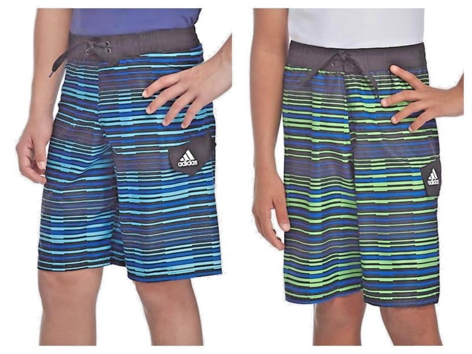 NEW NWT Boys size XL 18 Adidas Swim shorts trunks swimsuit CHOOSE COLOR MSRP $38