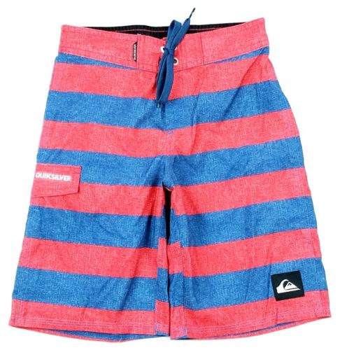 Quiksilver Youth Boys Red Blue Board Shorts Swim Trunks Size 7