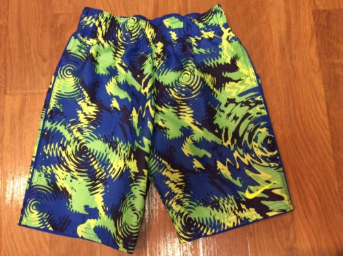NEW WITH TAGS NIKE SWIM TRUNKS GREEN BLUE LITTLE BOYS SIZE 5