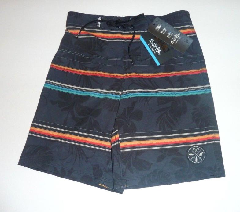 Salt Life Live Salty Boys Aqua Swim Trunks Black With Aztec Stripes YSM