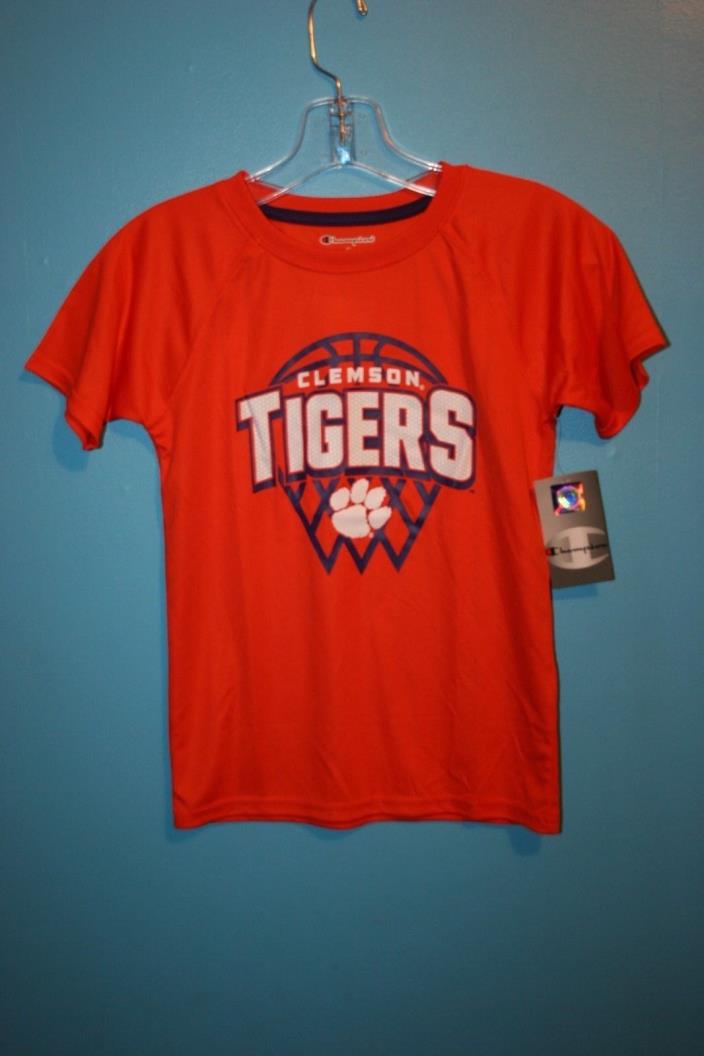 Boys Champion Clemson Tigers Basketball Tee T-Shirt  Size Small 6/7 New w Tags