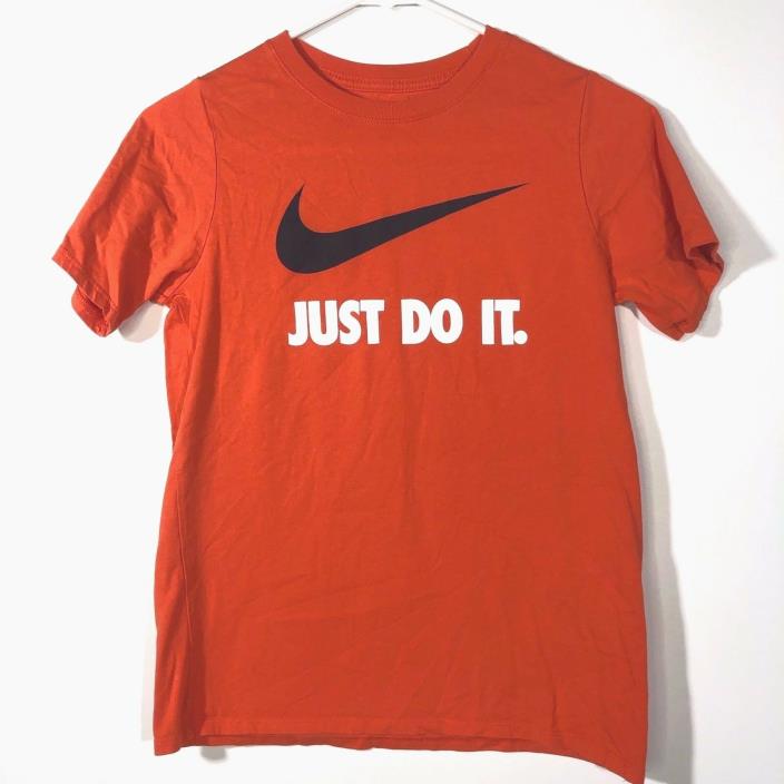 Nike Boys Size Large Orange Short Sleeve T-Shirt Just Do It Graphic Tee