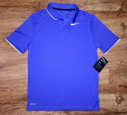Nike Golf Dri-Fit Polo Short Sleeve Shirt Blue Boys XL *NEW*